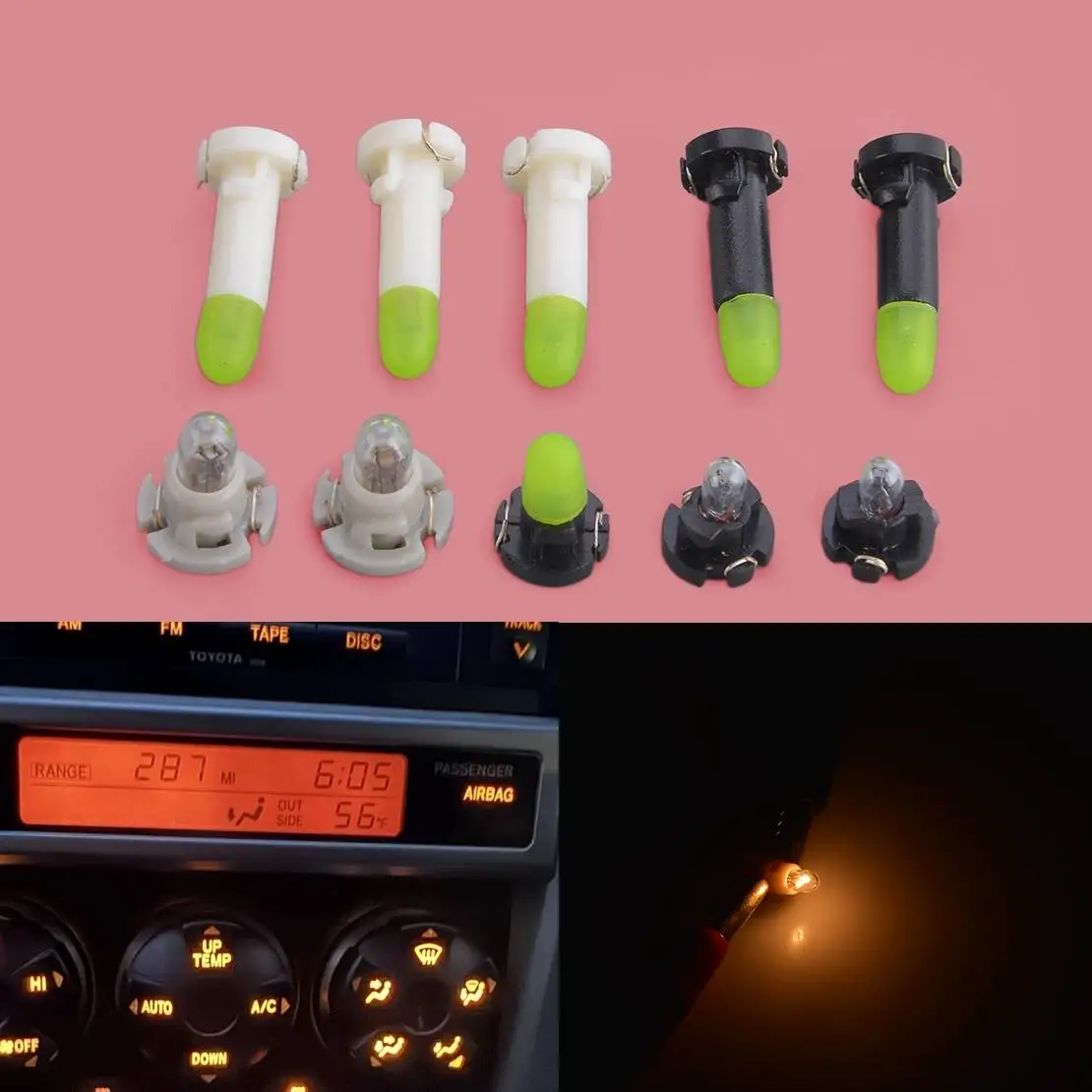 90010-09015 90010-09016 90010-09017 90010-09018 Cooler Control Console Switch Light Bulb Kit Fit For Toyota 4Runner 2003-2009