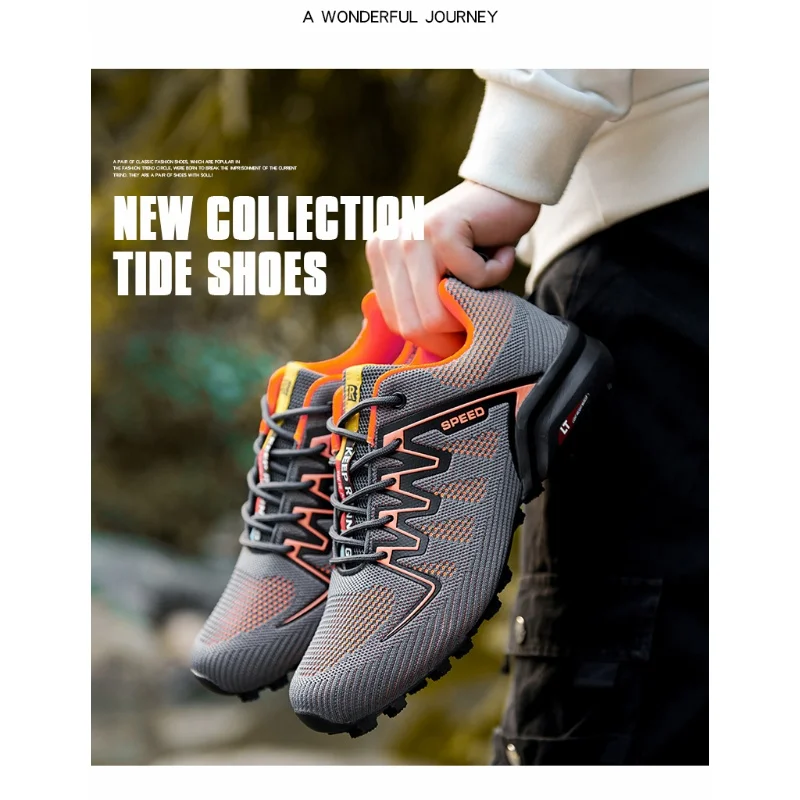 

Men'S Outdoor Hiking Shoes Off-Road Anti Slip Breathable Comfortable High-Quality Leisure Hiking Shoes 40-47