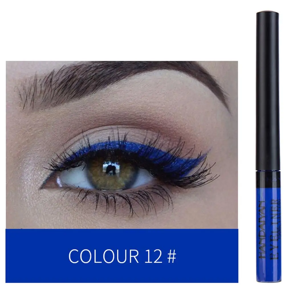 Confezione da 2-4 Eyeliner liquido opaco Eyeliner colorato a prova di sbavature Quick 12