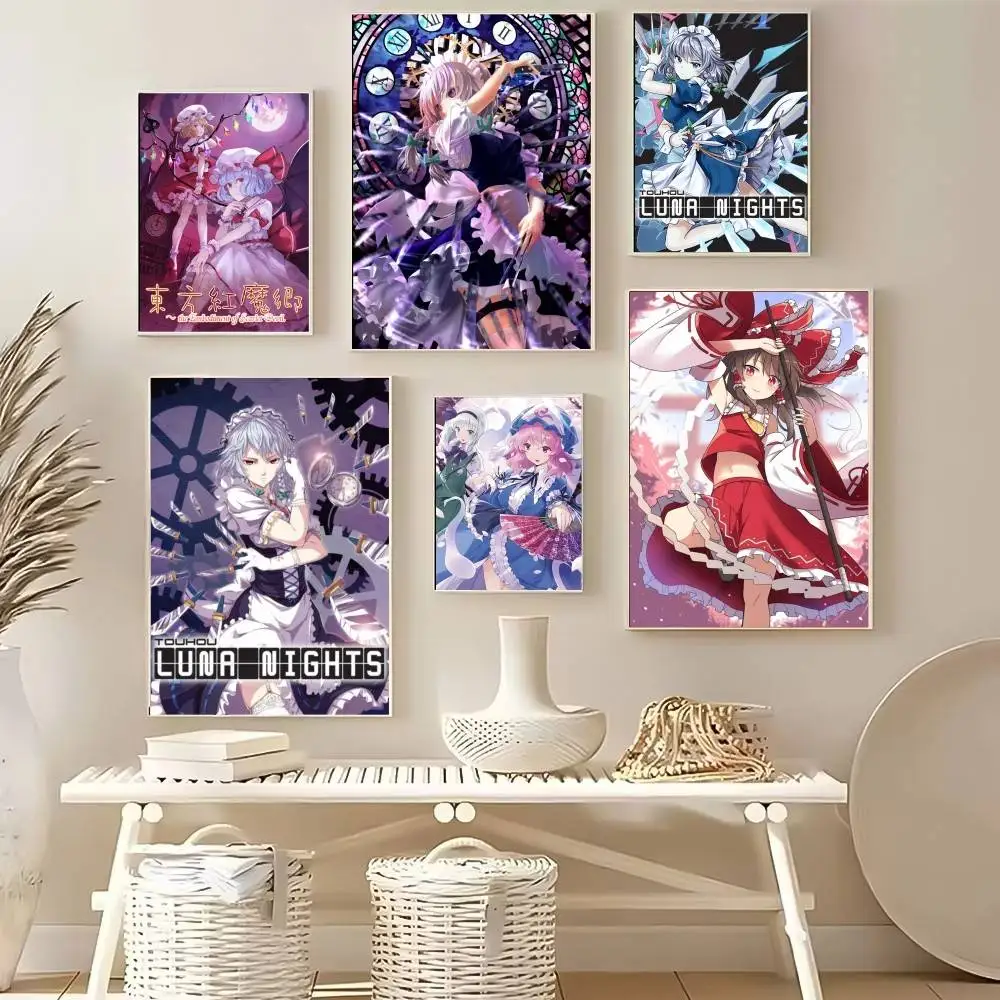 Popular Game Anime The T-Touhou Project Poster High Quality Dorm Living Room Aesthetic Wall Decoration Painting Stickers Gift