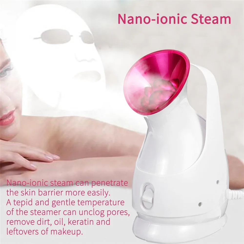 

Electrical Facial Steamer Skin Care Face SPA Professional Nano Lonic Warm Mist Steam Facial Sauna beauty Steam Cleaner Nebulizer