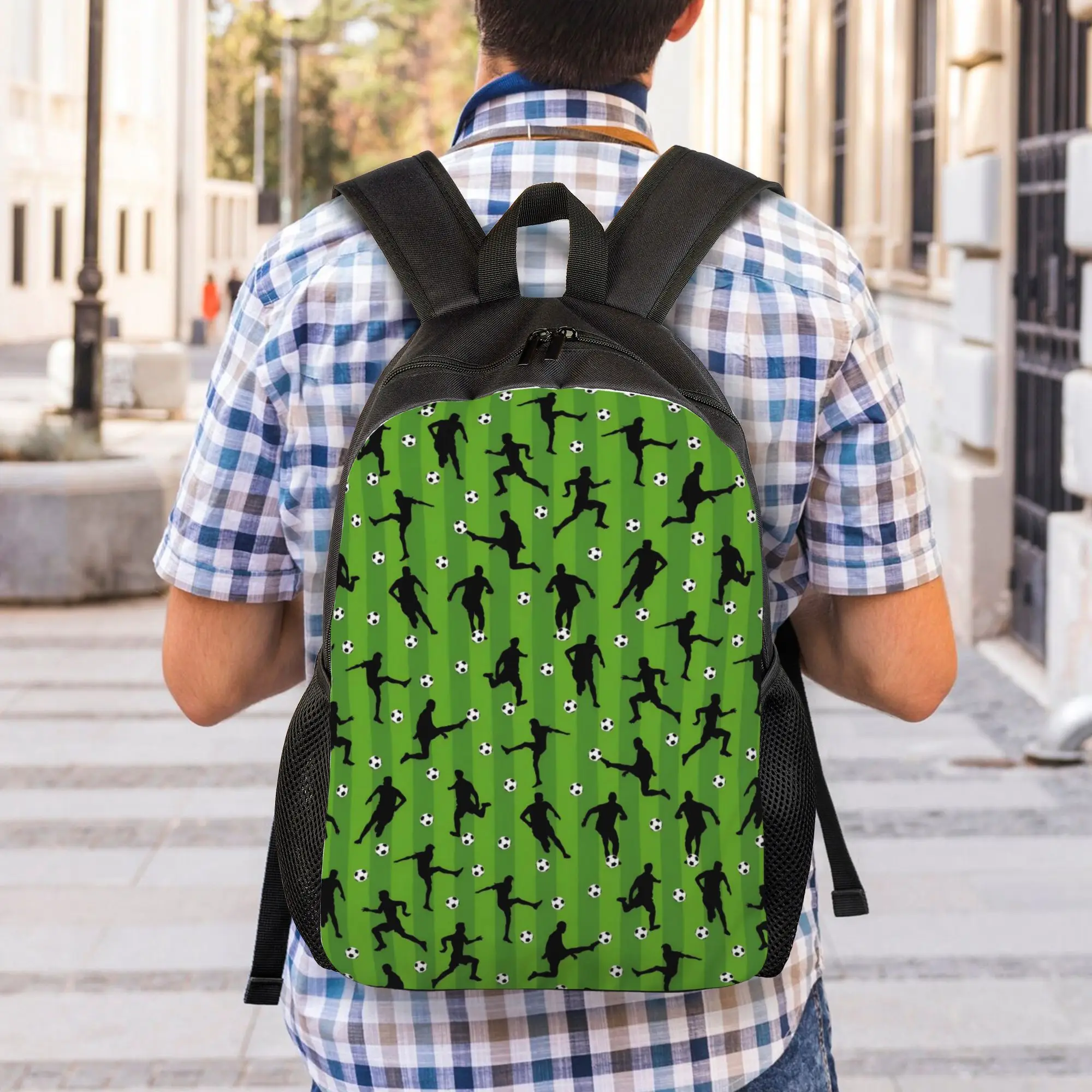 

Back to school season Solid Soccer Football Fan Merch 22 Bookbag Students College Bag Backpack