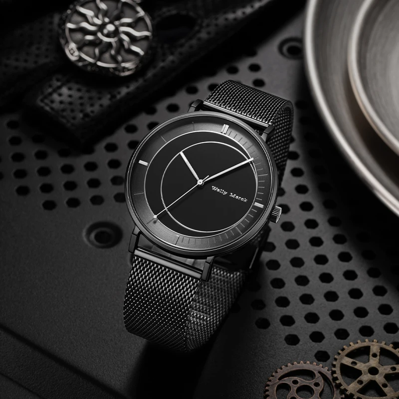 WM 腕時計 シンプル クォーツ時計 防水 クラシック カジュアル ビジネス メンズ腕時計 ウェリー マーク ウォッチ WM002M