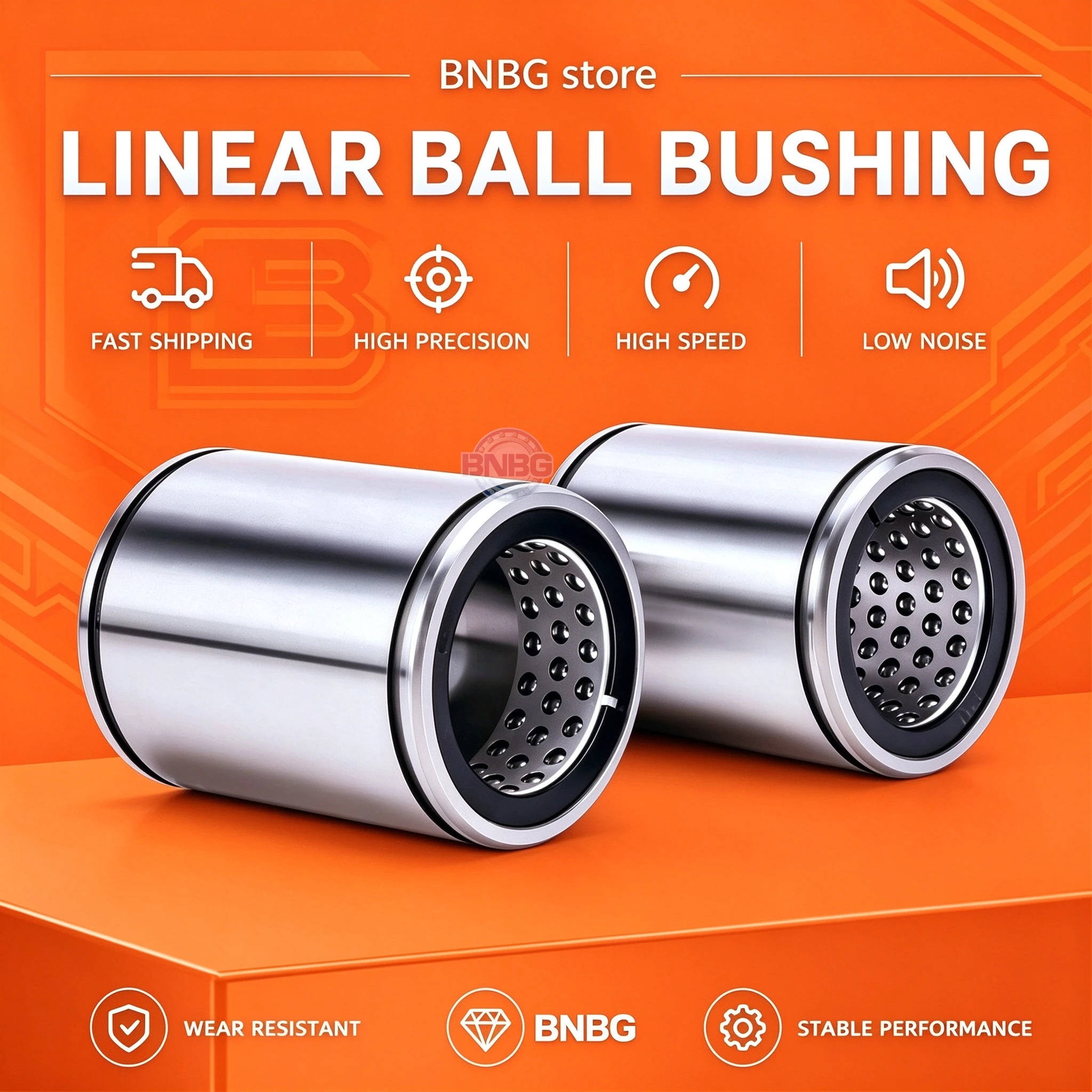 2PCS Bearing ST6 ST8 ST10 ST12  ST16 ST20 ST25 Stroke Linear Bearing Can Rotate Stroke Movement Precision Rotatable CNC Machine