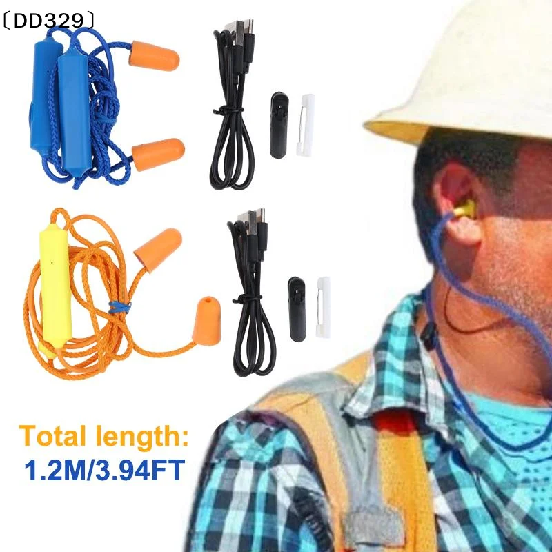 1.2m Ear Plugs Bluetooth Headset For Work Noise Suppression Hearing Protection Construction Sites Production Lines Noisy〔DD329〕