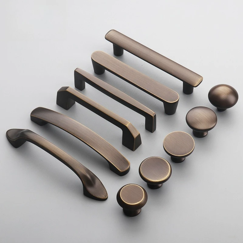 American Style Light Luxury Cabinet Handle Vintage Wine Cabinet Door Handle New Chinese Wardrobe Pull