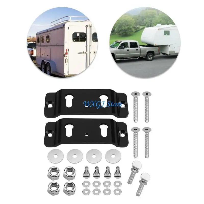 

37JE 2 Pieces Trailer Wheel Chock Adapter For Motorcycle Transport Fits All Flatbed And Enclosed Trailers