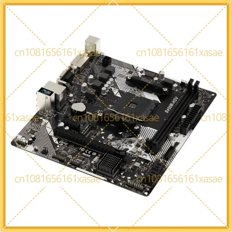 Used For ASROCK B450M-HDV R4.0 AM4 mATX Motherboard 2×DDR4 M.2 NVME HDMI Support Ryzen 5800X3D 5700X 5600X 5600G view 5