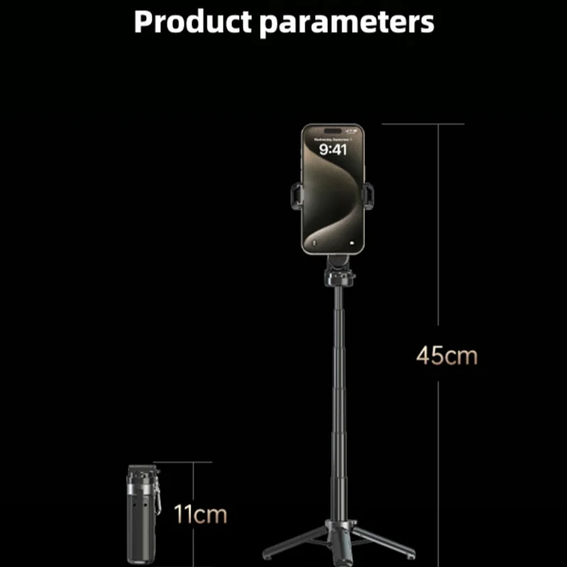 샤오미 셀카봉 스탠드, 삼각대, 블루투스 어시스턴트 핸들, 여행용 휴대용 모바일 폰 촬영 핸드헬드 라이브 스트리밍
