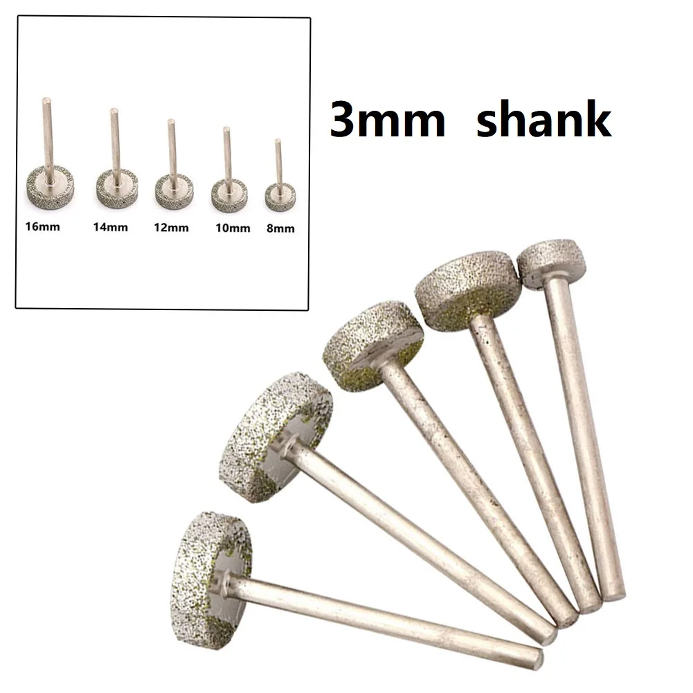 Ziegel Carving Diamant Schleifkopf Schleifgrat Schleifkopf 8/10/12/14/16mm Zylinder Diamant Schleifkopf Hohe Qualität