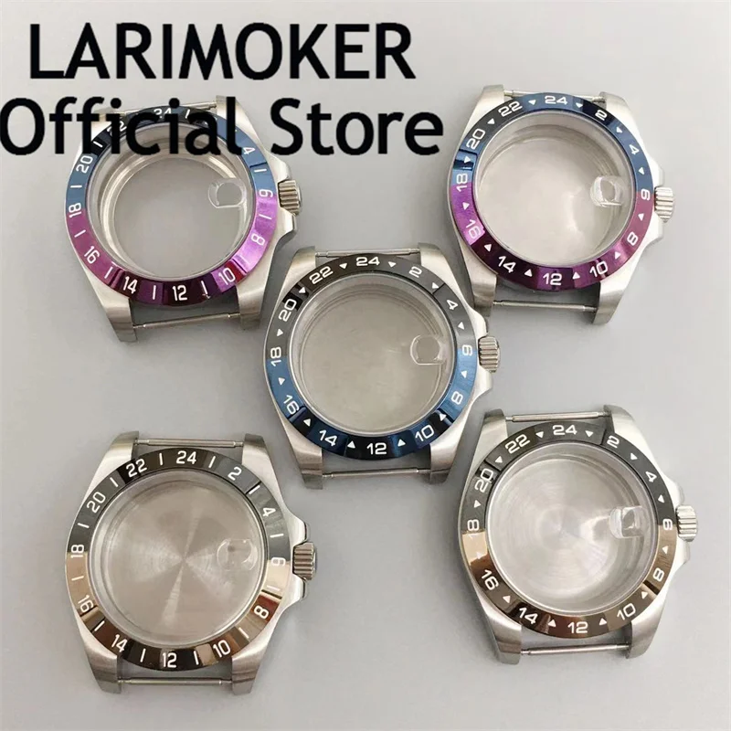 

LARIMOKER 40mm Border color watch case sapphire glass fit NH34 NH35 NH36 ETA2824 Miyota9015 PT5000 movement