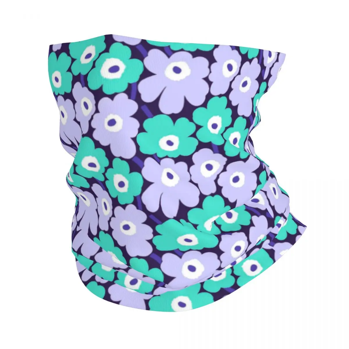 Custom Colorful Flower Floral Little Poppy Winter Headband Neck Warmer Women Men Hiking Camping Tube Scarf Face Bandana Gaiter