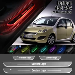 For Smart Forfour 453 454 2004-2017 Car Door Sill Light Customized Logo LED 2006 2014 Welcome Threshold Pedal Lamp Accessories