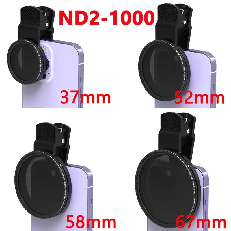 Filtro ND variável Filtro de densidade neutra para câmera todos os smartphones kit de lentes móveis