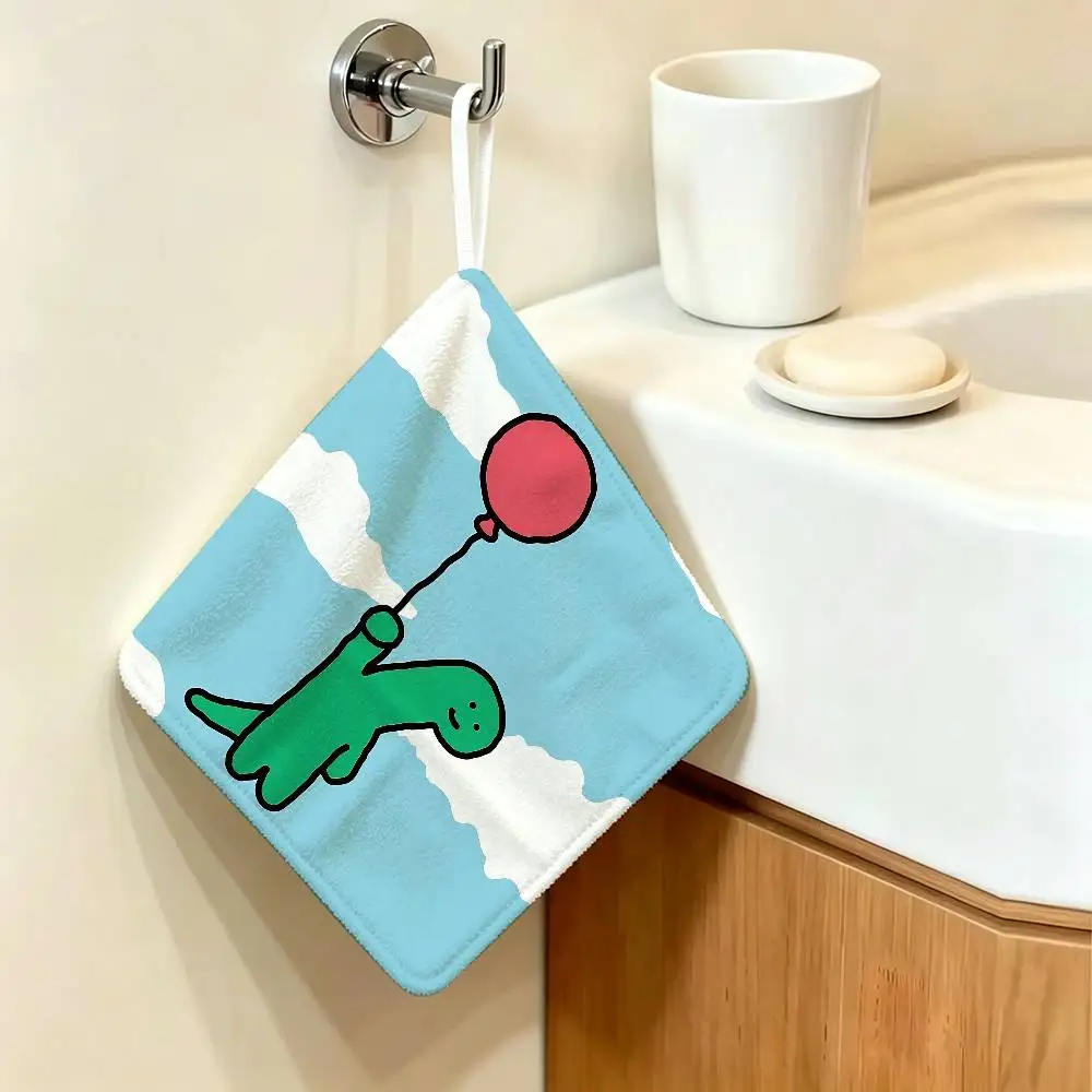 Cartoon J-Joguman S-Studio Polyester Cotton Hand Wiping Towel, Hanging Towel, Quick Dry for Kitchen Bathroom Daily Supplies