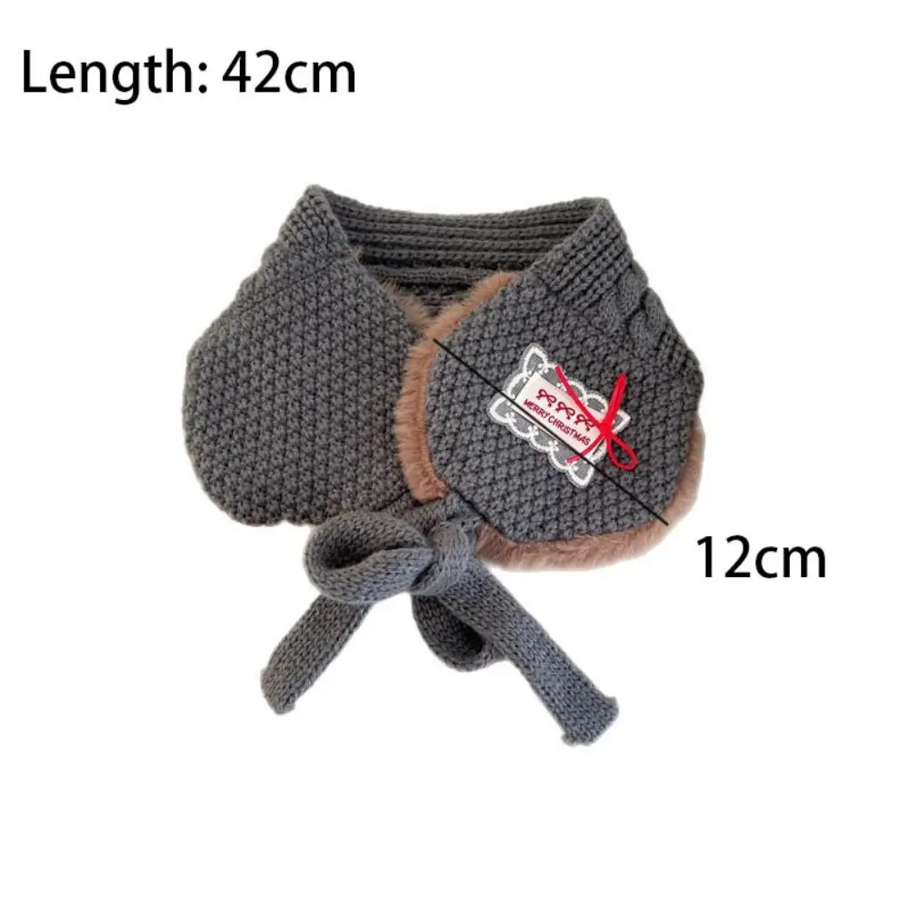 Ear Warp Lace label Autumn Winter Earmuffs Windproof Knitted Ear Muffs Multi-functional Thickened Children Scarf