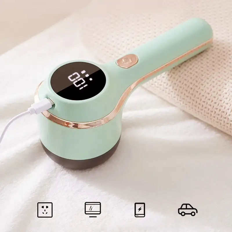 

3-скоростная регулировка, портативное средство для удаления ворса, триммер для волос, пуховые гранулы, одежда, свитер, тканевая бритва со светодиодной цифровой подсветкой