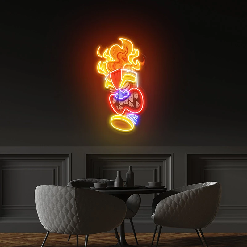 Imagem -03 - Cartoon Shape Neon Signs Custom Quarto Casa Wall Decor Bar Pub Decoração Club Led Artwork Handmade Light Sign