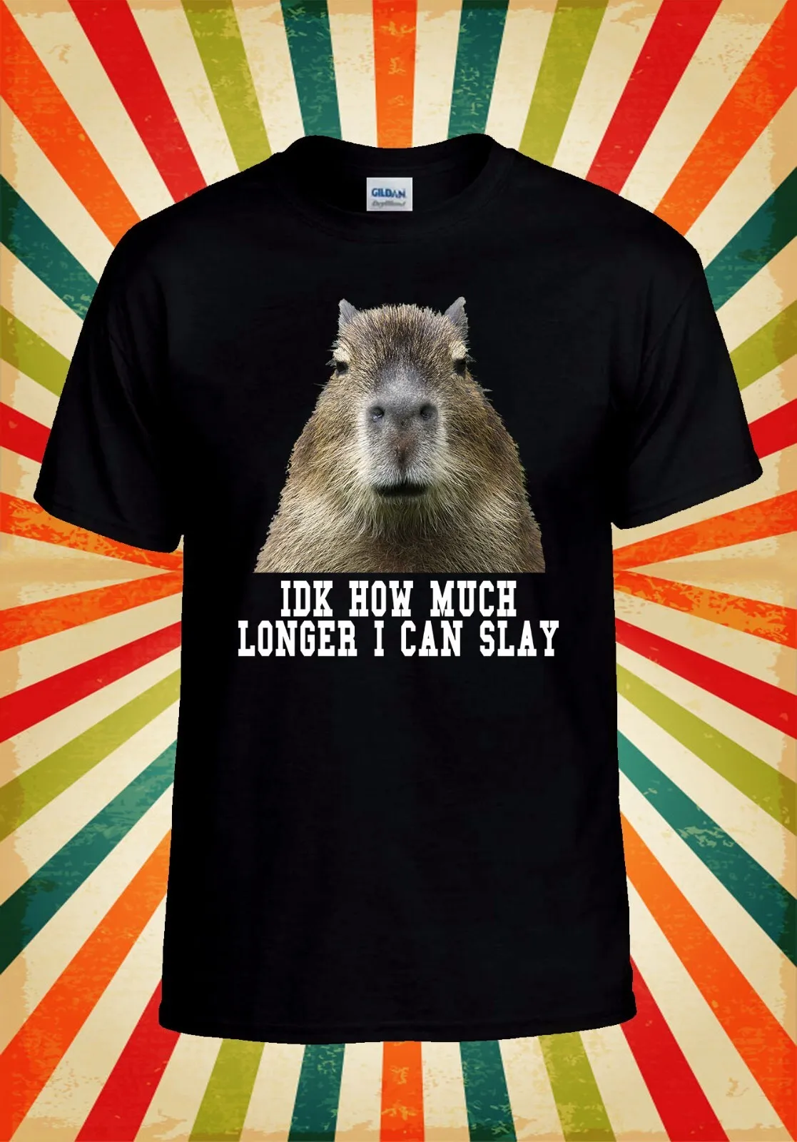 Idk How Much Longer Capybara T-Shirt Herren Damen Unisex Baseball T-Shirt Top 3067