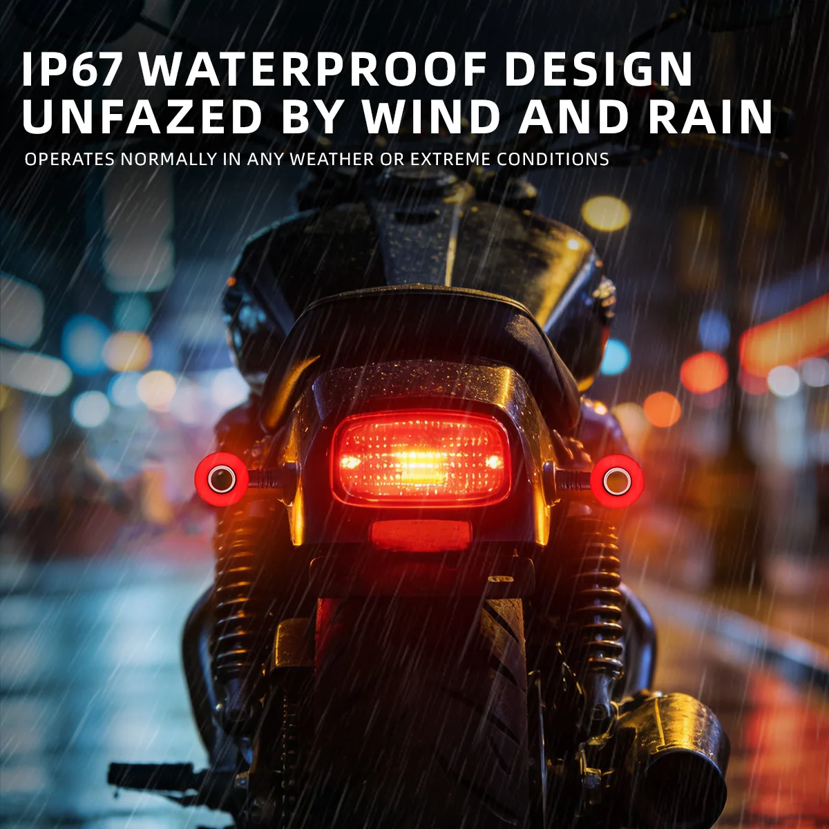 

2pcs Motorcycle Turn Signals Light 12V Super Bright Daytime Driving Running Lamp Dual Color Flowing Flash Indicator Light