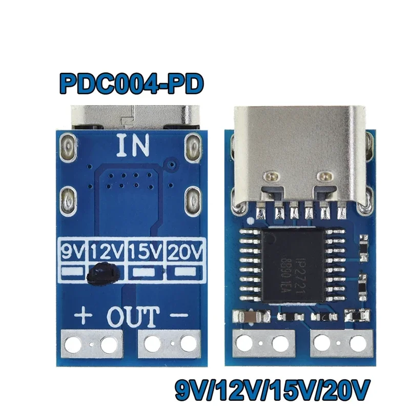 1-10pcs PDC004-PD Decoy Module PD 23.0 to DC DC Trigger Adapter Cable USB-C 9V 12V 15V 20V DC Fixed Voltage Power Trigger Module