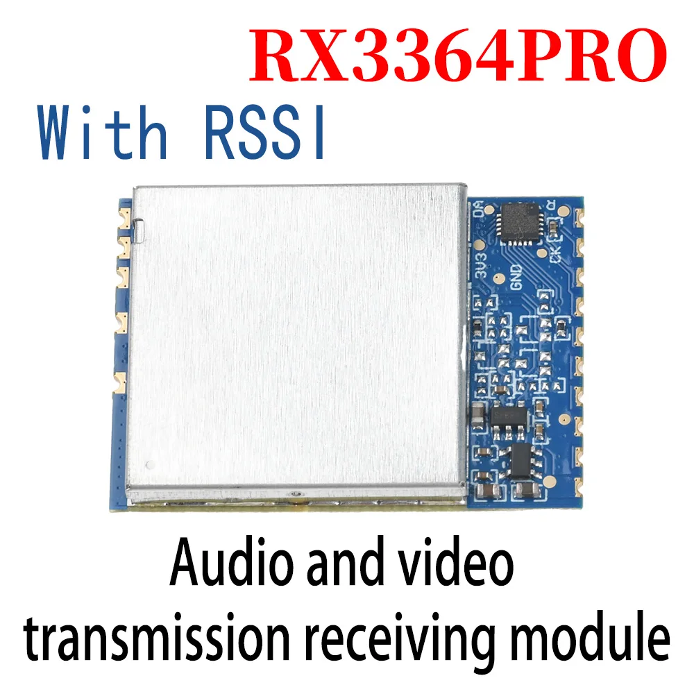 

With Rssi RX3364PRO 3.3GHz Video Receiver Module Wireless FPV Image Transmission Module Simulate Wireless Transmission Reception