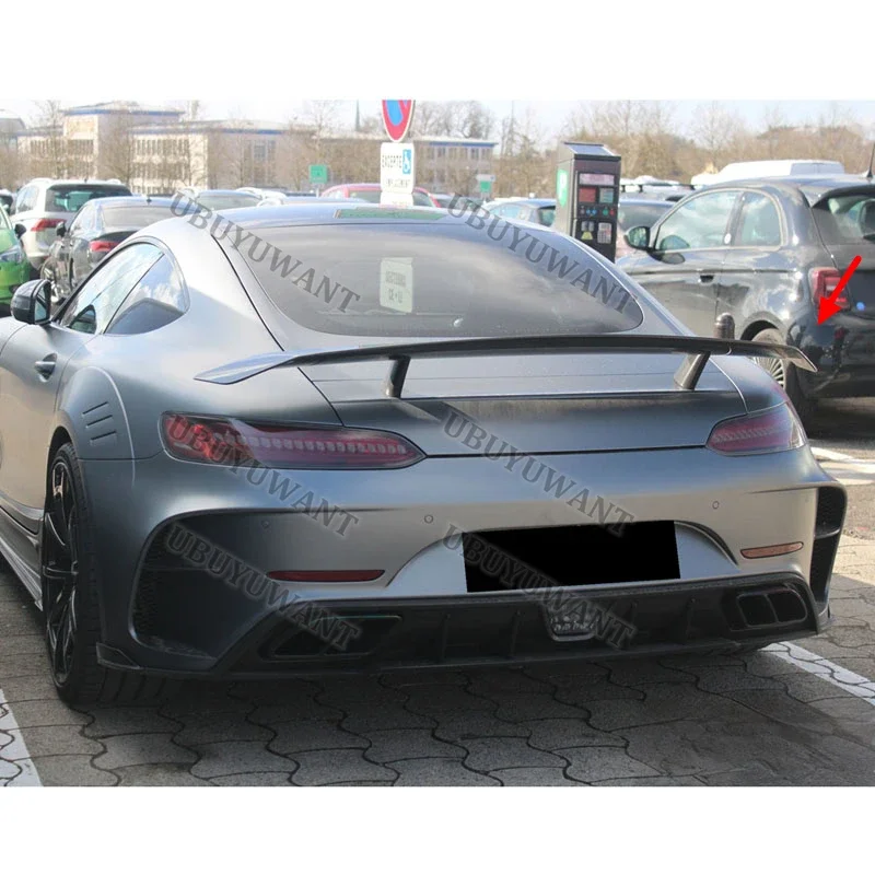 Universal Style For Benz AMG GT Style Carbon Fiber Car Trunk Boot Lip Spoiler Wing Lid Big