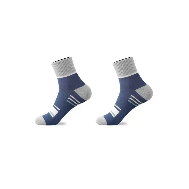 2Pair Men's Cotton Socks Sweat-absorbing Breathable Anti-odor Thick Models of Long Socks Trendy Sports Breathable Cotton Socks