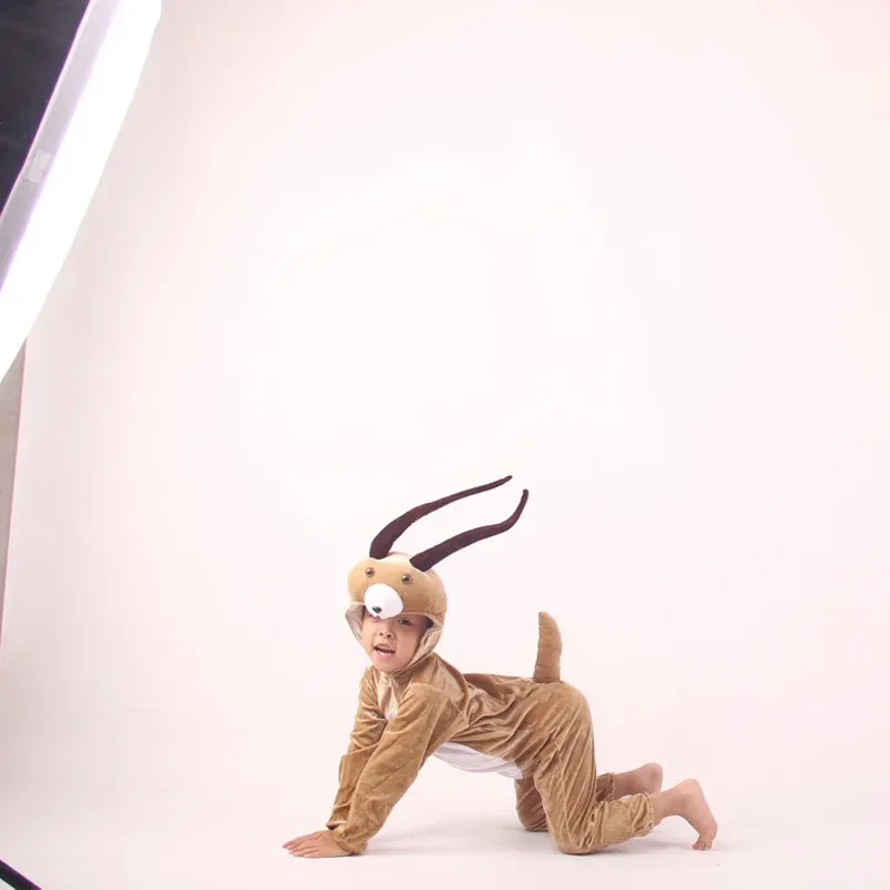 زي لعب الأدوار على شكل حيوان الظباء اللطيف، مجموعة بذلة تلبيس للأطفال البالغين، دعائم كرنفال، أداء المسرح ob؛ 8