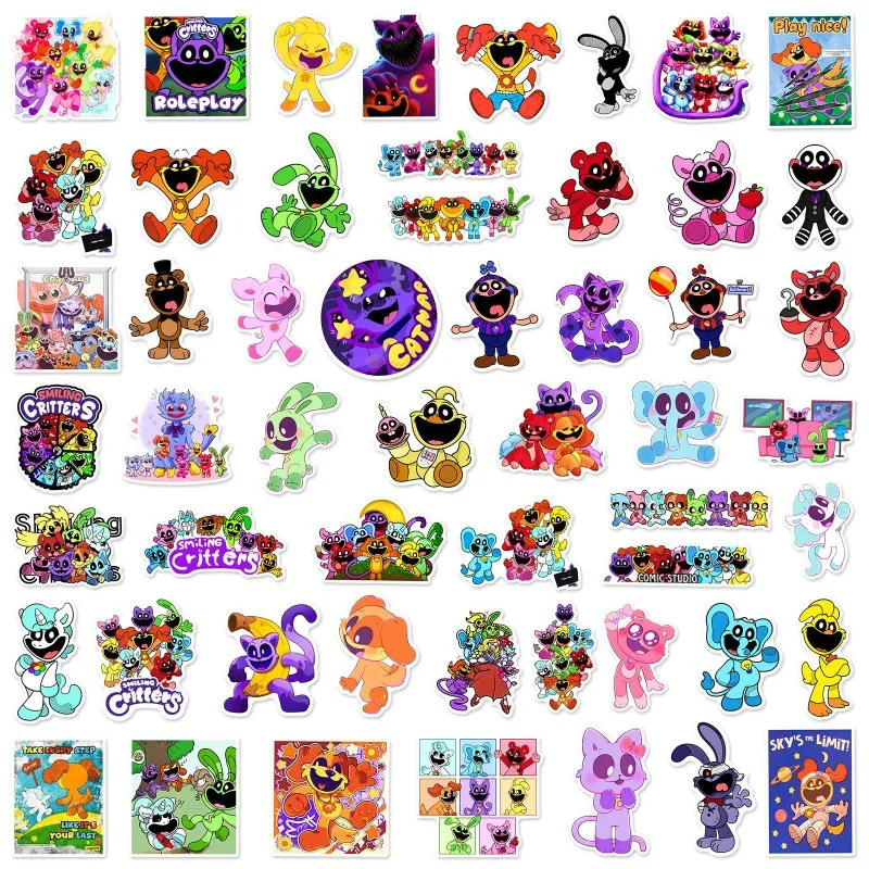 Hot Game Poppy Playtimes Series 50PCS DIY Sticker Cartoon Character Creative Printing Water Cup Phone Case Graffiti Sticker - view 6