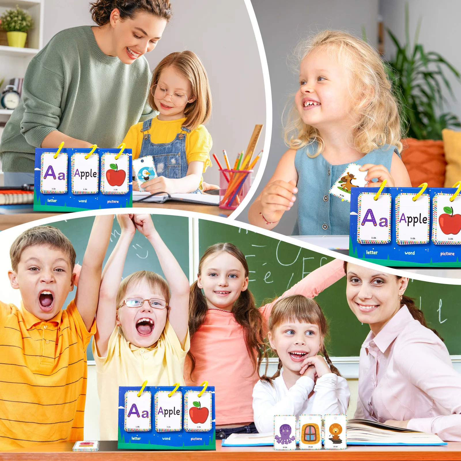 

1 set 78 Pieces Education Alphabet Kids Learning Letters Flash Kindergarten Flash Cards Cards Toddler Toys Educational Fun