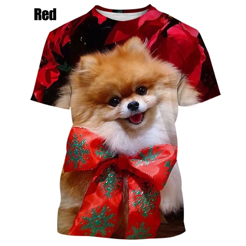 New Summer Hot Sale Funny Dog Pomeranian 3D Printing High Quality Men\'s And Women\'s T-shirt Tops Cute Tee Clothing Y2k Clothes