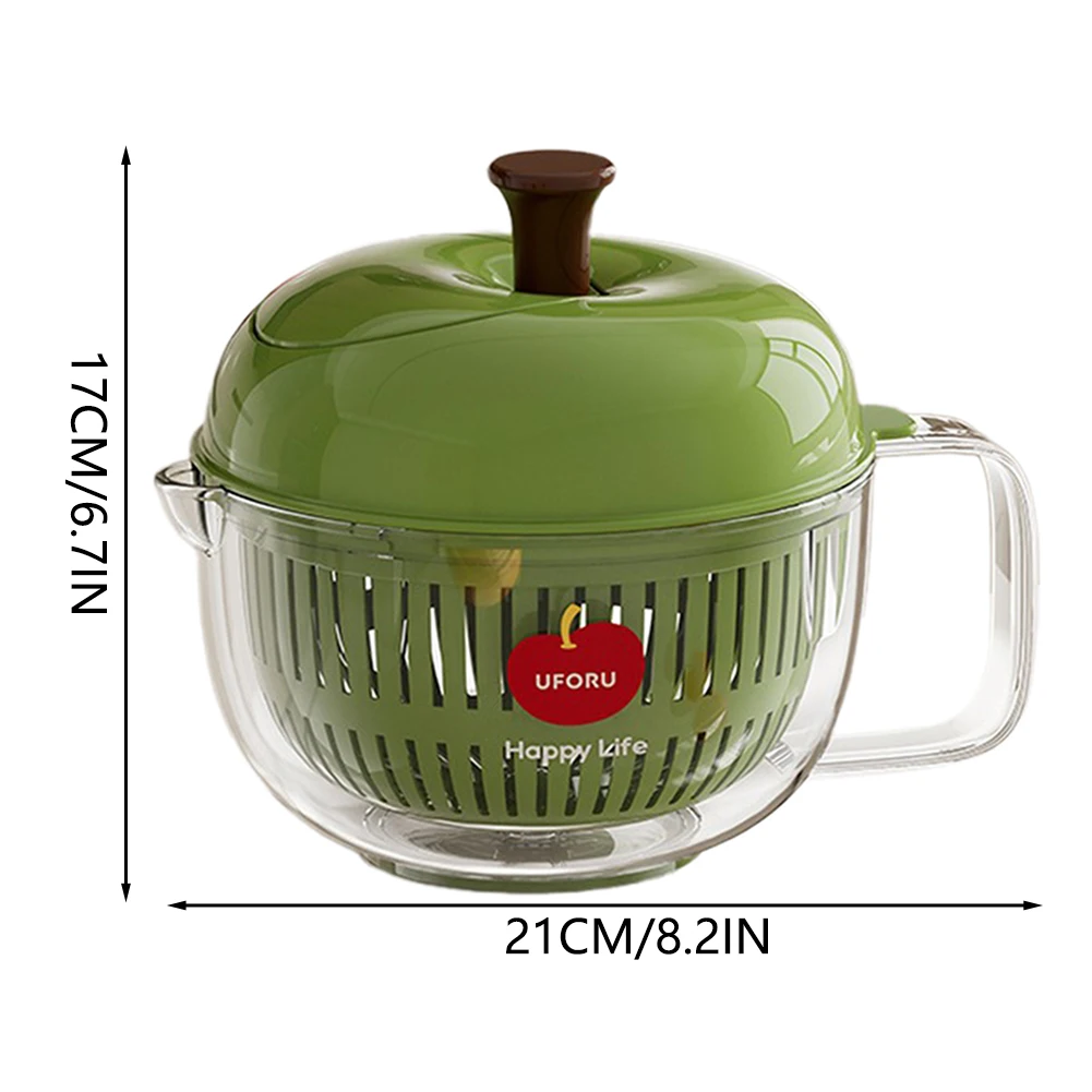 Fruit Vegetable Salad Dryer,Double Layer Drain Basket Bowl,Multifunctional Vegetable Cleaner Dryer,Kitchen Cooking Essential