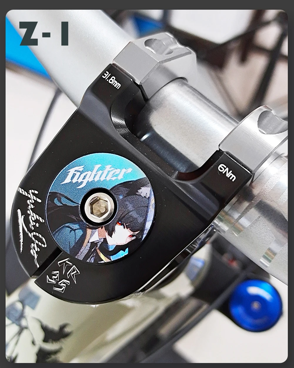 KRSEC ZZZ Headset-Topcap aus Aluminiumlegierung für Fahrräder, kompatibel mit allen Rennrad- und MTB-Vorbautypen mit 1-1/8 Zoll Gabelschaft – Detail 8