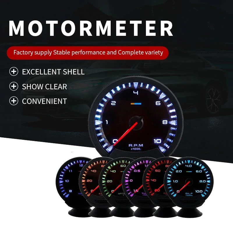 

GReddi Meter Series 74mm Auto Gauge 7 Colors Boost turbo Gauges Water Temp Volt Oil Press Fuel Pressure Air Fuel Ratio Gauge