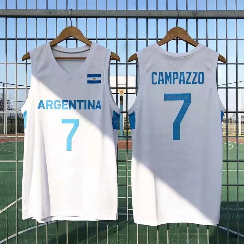 New Summer Parent Child Sports Competition Argentina Campazzo Ball Jacket Outdoor Sports Quick Drying Breathable Thin Tank Top