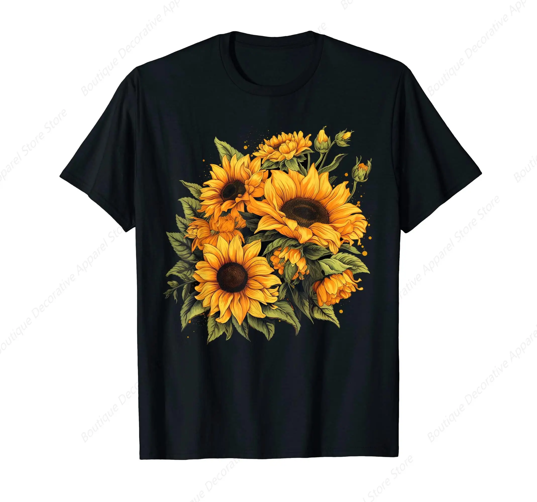 Yellow Sunflowers Cute summer flowers Floral Positivity T-Shirt