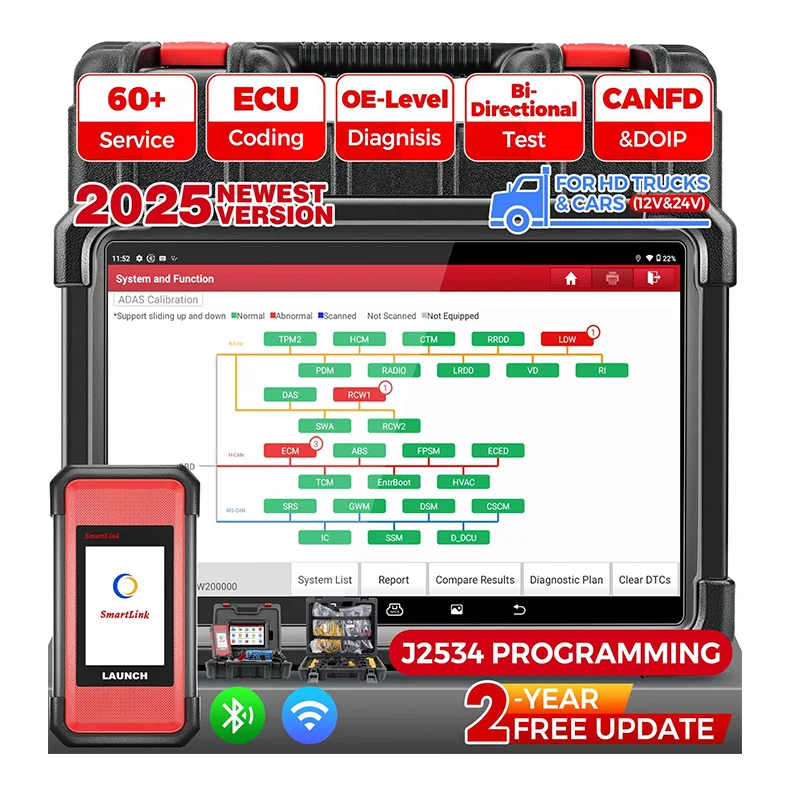 

LAUNCH X431 PRO3S+ SmartLink HD 12 В/24 В дизельный и бензиновый полный системный диагностический сканер автомобиля грузовик диагностический инструмент