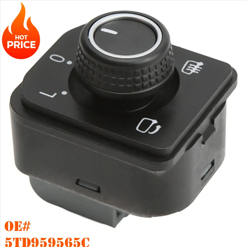 

For Tiguan L Touran L Touron Magotan Kodiak Rearview Mirror Switch Reverse Mirror Adjustment Knob 5TD959565C