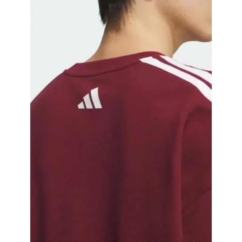 Adidas Large Retro Text Hood Sweatshirt Bold Letter Print Oversized Urban Street Outfit KF5249 1PCS