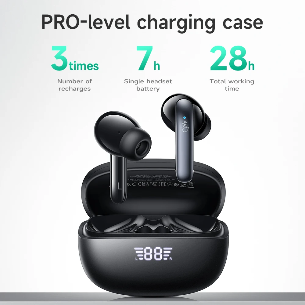 HOCO Wireless ANC+ENC Noise Reduction Earphone APP Control HiFi Stereo Music EQ Sound Bluetooth 5.3 Headset Support Dual Connect view 5