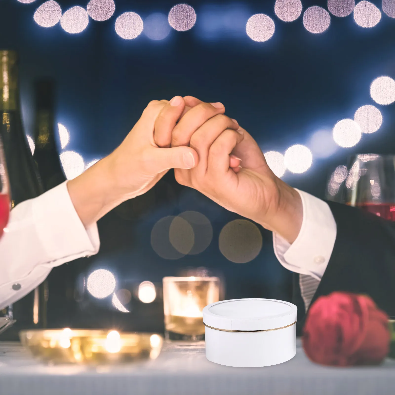 

2 шт. коробки для цветов круглой формы с полупрозрачным окном, упаковочные коробки для подарков на День святого Валентина, коробки для цветочных композиций