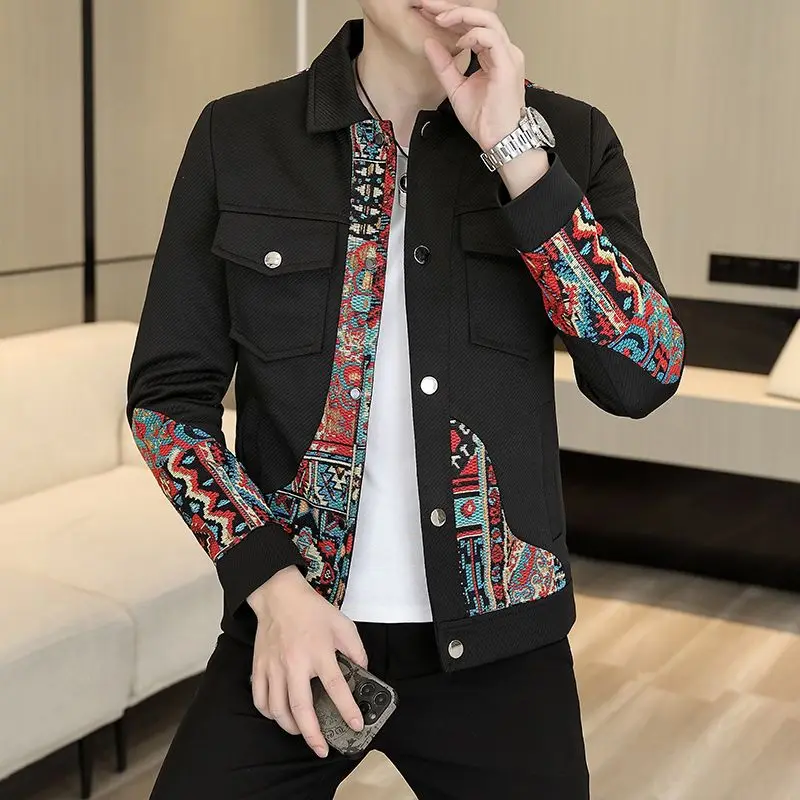 Spring Autumn KPOP Fashion Style Harajuku All Match Tops Loose Slim Fit Casual Lapel Outerwear Korean Style Long Sleeve Jackets