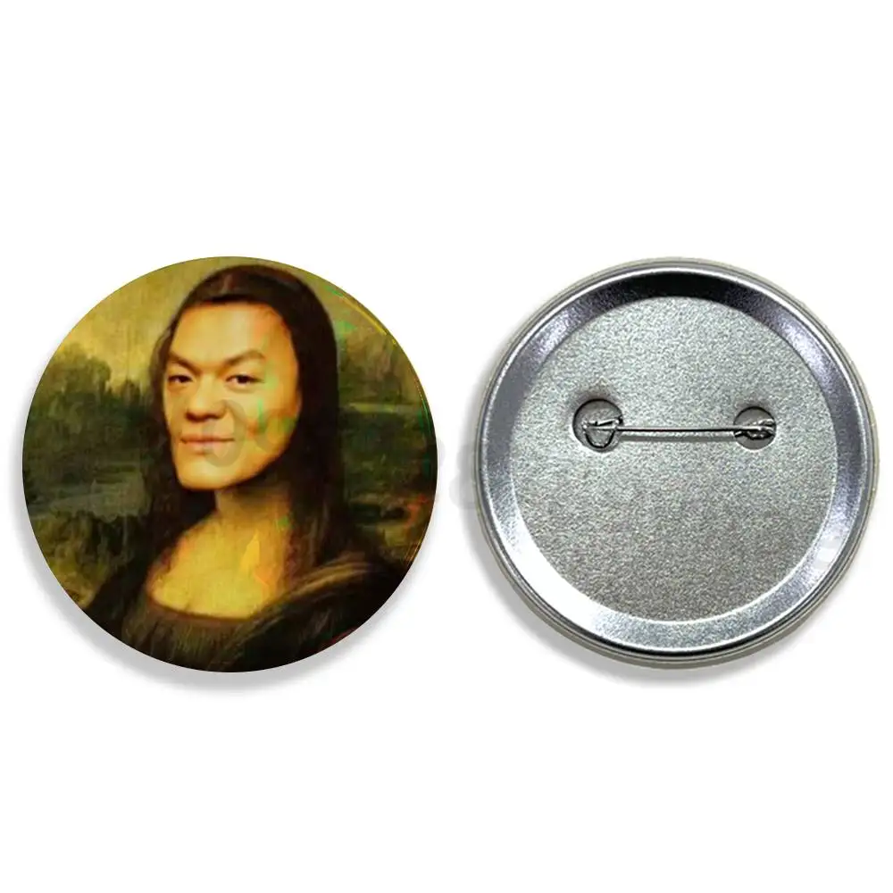 J-JYP Meme Modern Throw 25mm 75mm 44mm 58mm 32m Coin Badges Personalized Handmade Round Brooches Pins Accessory