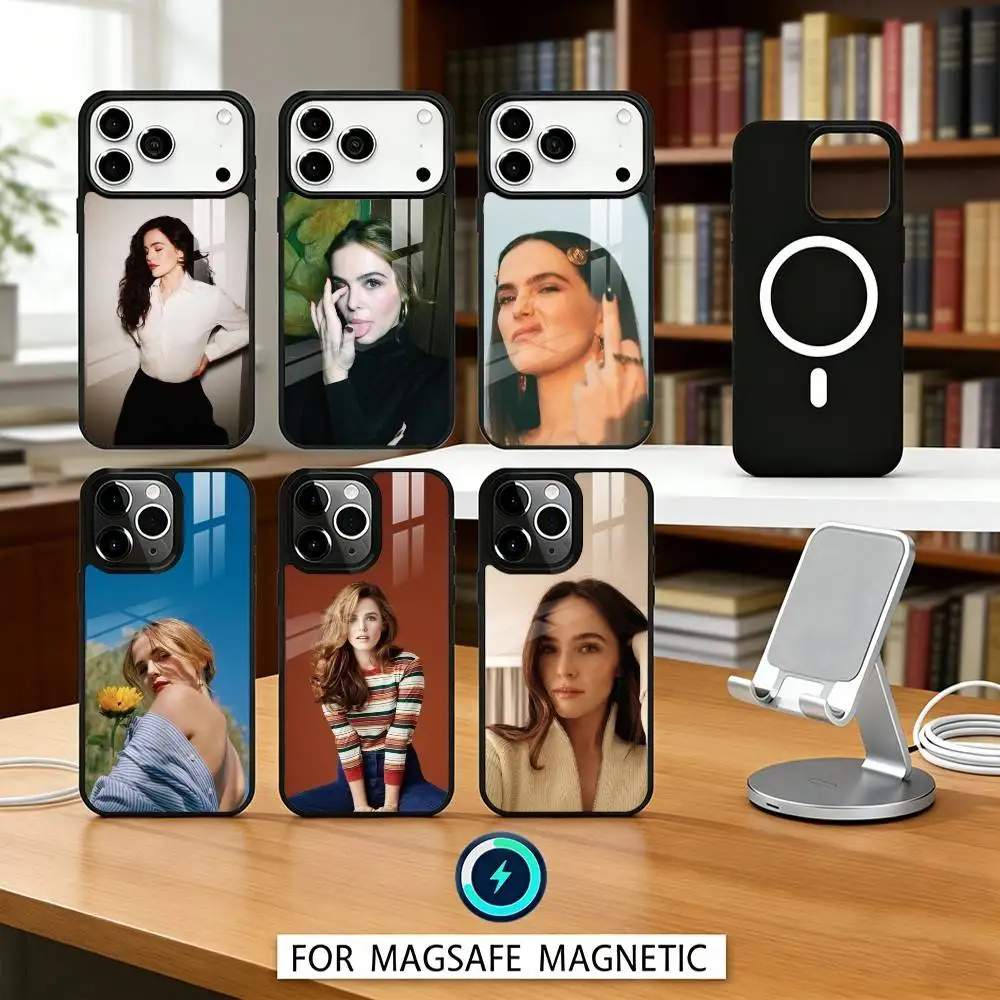 

Lively Z-Zoey Deutch Phone Case Magnetic For iPhone17 16 15 14 13 12 Pro Max For Magsafe Wireless Charging Cover