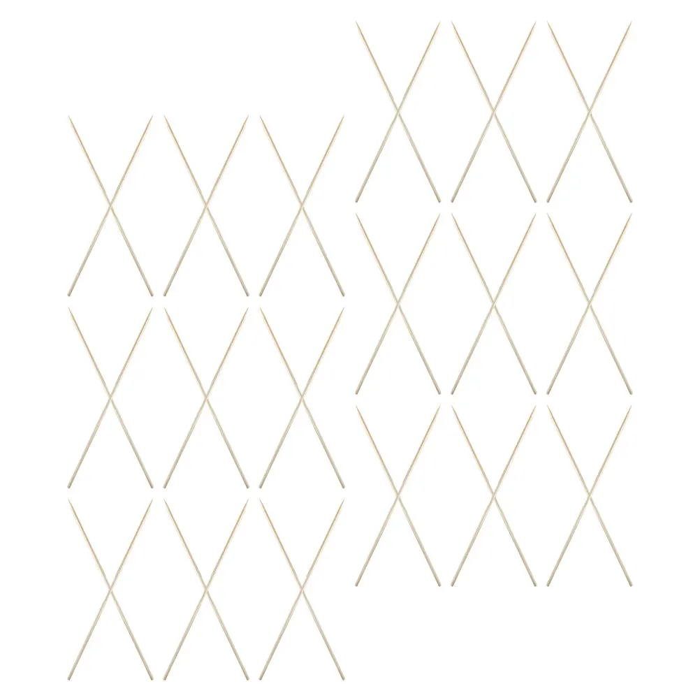 

100pcs Barbecue Skewers Sticks Wooden Disposable Smooth Tip For Grilling Kabob Bbq Roasting Marshmallow S'Mores Chocolate