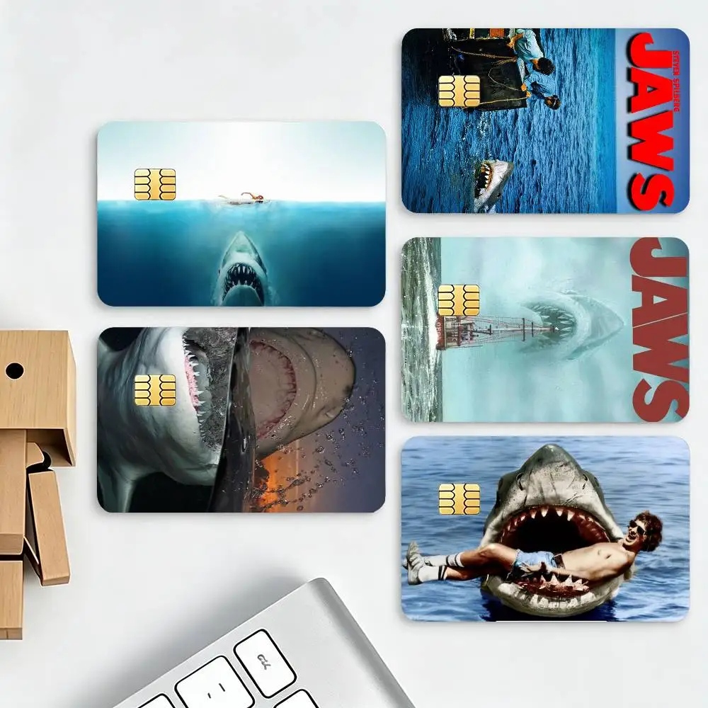 Jaws Credit Roll Retro Edition HD Waterproof Credit Card Stickers Silicone Decals For Chip Game Cards Gift