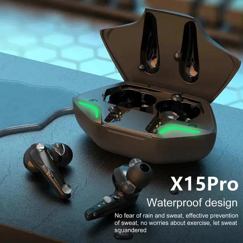 NEW X15pro TWS Wireless Headphones Game Bluetooth Headphones with Microphone Noise Reduction High Fidelity Bass Earphones