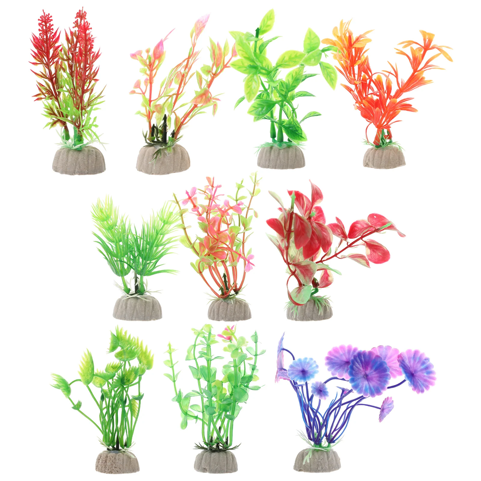 

10 Pcs Aquarium Plants Plastic Fish Tank Decorations Aquarium Plants Plastic Large Tall Supplies Pet Supplies