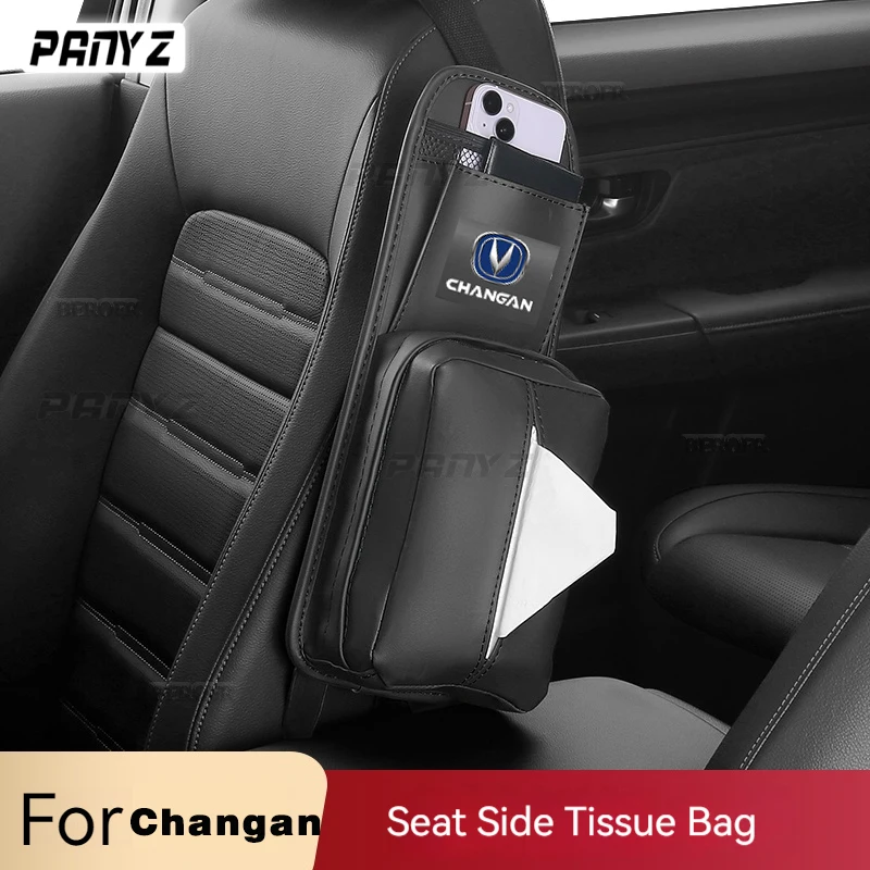 For Changan CS75 Plus CS95 CS35 Alsvin CS15 CS85 CS55 Eado CX20 CX70 Car Seat Side Organizer Bag Sundries Tissue Storage Pocket